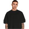 imageVerdusa Mens Oversized Shirts Short Sleeve Loose Fit Casual Solid Basic Tee TopsBlack