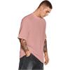 imageVerdusa Mens Oversized Shirts Short Sleeve Loose Fit Casual Solid Basic Tee TopsPink