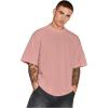 imageVerdusa Mens Oversized Shirts Short Sleeve Loose Fit Casual Solid Basic Tee TopsPink