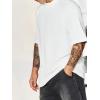 imageVerdusa Mens Oversized Shirts Short Sleeve Loose Fit Casual Solid Basic Tee TopsWhite