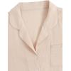 imageVerdusa Womens 2 Piece Lounge Sets Cute Linen Pajama Set Ruffled Sleeve Shirt and Shorts ApricotApricot