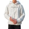 imageVerdusa Mens Fuzzy Pullover Hoodie Long Sleeve Letter Embroidery Hooded SweatshirtWhite