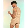 imageVerdusa Mens 2 Piece Metallic Outfit Sleeveless Tank Top and Short Tracksuit SetsGold