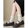 imageVerdusa Womens 3 Pairs Textured Ankle Socks Ruffle Frilly Cute SocksMulticolor