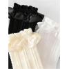imageVerdusa Womens 3 Pairs Textured Ankle Socks Ruffle Frilly Cute SocksMulticolor