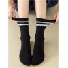 imageVerdusa Womens 6 Pairs Stripes Ankle Socks Casual Sporty Calf SocksMulticolor a
