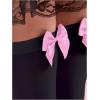 imageVerdusa Womens Bow Knot Over The Knee Socks Long Boot StockingsBlack and Pink