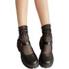 imageVerdusa Womens Fishnet Floral Lace Transparent SocksBlack