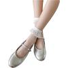 imageVerdusa Womens Fishnet Floral Lace Transparent SocksWhite Polka Dots