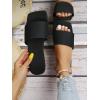 imageVerdusa Womens Square Open Toe Flat Sandals Slip On Slide SandalsBlack