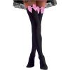 imageVerdusa Womens Bow Knot Over The Knee Socks Long Boot StockingsBlack and Pink