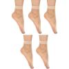 imageVerdusa Womens Fishnet Floral Lace Transparent SocksApricot