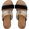 imageVerdusa Womens Metallic Strappy Flat Sandals Summer Slide Sandals Casual ShoesGold Black