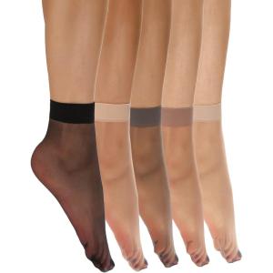 imageVerdusa Womens Fishnet Floral Lace Transparent SocksMulticolor