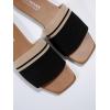 imageVerdusa Womens Color Block Flat Sandals Open Toe Beach Slides Outdoor ShoesBlack