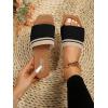 imageVerdusa Womens Color Block Flat Sandals Open Toe Beach Slides Outdoor ShoesBlack