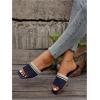 imageVerdusa Womens Color Block Flat Sandals Open Toe Beach Slides Outdoor ShoesBlue