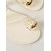 imageVerdusa Womens Metallic Open Toe Thong Sandals Summer Strappy Flat SandalsBeige