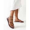 imageVerdusa Womens Metallic Open Toe Thong Sandals Summer Strappy Flat SandalsBurgundy
