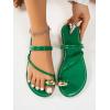 imageVerdusa Womens Metallic Open Toe Thong Sandals Summer Strappy Flat SandalsGreen