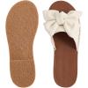 imageVerdusa Womens Open Toe Flat Sandals Bow Knot Slides Leather Summer SlippersBeige