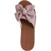 imageVerdusa Womens Open Toe Flat Sandals Bow Knot Slides Leather Summer SlippersDusty Pink
