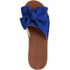 imageVerdusa Womens Open Toe Flat Sandals Bow Knot Slides Leather Summer SlippersRoyal Blue