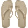 imageVerdusa Womens TStrap Thong Flat Sandals Square Toe Slip On Flip FlopsApricot