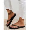imageVerdusa Womens TStrap Thong Flat Sandals Square Toe Slip On Flip FlopsBlack