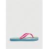 imageVerdusa Womens TStrap Thong Flat Sandals Square Toe Slip On Flip FlopsBlue and Pink