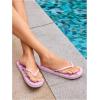 imageVerdusa Womens TStrap Thong Flat Sandals Square Toe Slip On Flip FlopsBow Pink