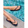 imageVerdusa Womens TStrap Thong Flat Sandals Square Toe Slip On Flip FlopsCherry Blue