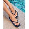 imageVerdusa Womens TStrap Thong Flat Sandals Square Toe Slip On Flip FlopsCherry Blue
