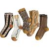 imageVerdusa Womens 5 Pairs Casual Breathable Knit Socks Warm Winter Crew Socks