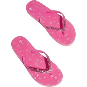 imageVerdusa Womens TStrap Thong Flat Sandals Square Toe Slip On Flip FlopsHot Pink