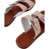 imageVerdusa Womens Buckle Sandals Summer Slides Open Toe Beach Outdoor Sandal ShoesBeige Brown
