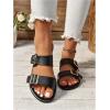 imageVerdusa Womens Buckle Sandals Summer Slides Open Toe Beach Outdoor Sandal ShoesBlack
