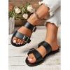 imageVerdusa Womens Buckle Sandals Summer Slides Open Toe Beach Outdoor Sandal ShoesBlack