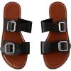 imageVerdusa Womens Buckle Sandals Summer Slides Open Toe Beach Outdoor Sandal ShoesBlack Brown
