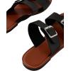 imageVerdusa Womens Buckle Sandals Summer Slides Open Toe Beach Outdoor Sandal ShoesBlack Brown