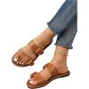 imageVerdusa Womens Buckle Sandals Summer Slides Open Toe Beach Outdoor Sandal ShoesBrown
