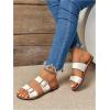 imageVerdusa Womens Buckle Sandals Summer Slides Open Toe Beach Outdoor Sandal ShoesWhite