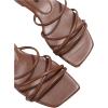imageVerdusa Womens Criss Cross Strappy Flat Sandals Open Toe Leather Slippers Beach SandalsBrown