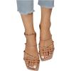 imageVerdusa Womens Criss Cross Strappy Flat Sandals Open Toe Leather Slippers Beach SandalsDusty Pink