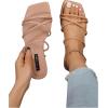 imageVerdusa Womens Criss Cross Strappy Flat Sandals Open Toe Leather Slippers Beach SandalsDusty Pink