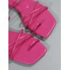 imageVerdusa Womens Criss Cross Strappy Flat Sandals Open Toe Leather Slippers Beach SandalsHot Pink