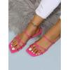 imageVerdusa Womens Criss Cross Strappy Flat Sandals Open Toe Leather Slippers Beach SandalsHot Pink