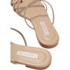 imageVerdusa Womens Criss Cross Strappy Flat Sandals Open Toe Leather Slippers Beach SandalsKhaki