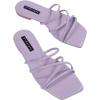 imageVerdusa Womens Criss Cross Strappy Flat Sandals Open Toe Leather Slippers Beach SandalsPurple
