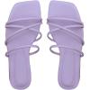 imageVerdusa Womens Criss Cross Strappy Flat Sandals Open Toe Leather Slippers Beach SandalsPurple